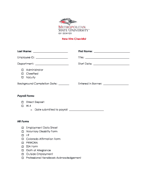 New Hire Checklist