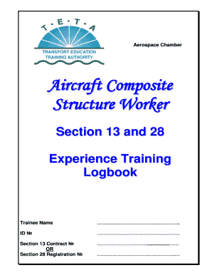 Aircraft Composite Structure Worker Training Logbook