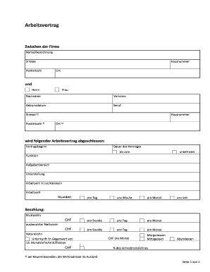 Arbeitsvertrag