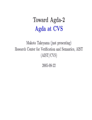 Toward Agda-2 Agda at CVS - jaistacjp - jaist ac