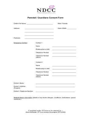 Parental Guardians Consent Form