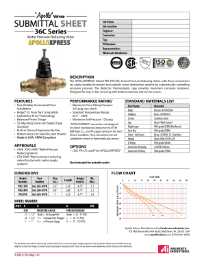 ApolloXpress Pressure Reducing Valve Contractor Form