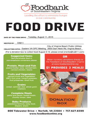 Food Drive Form