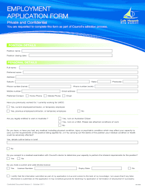 Employment Application Form
