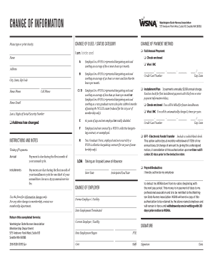 Change of Information Form