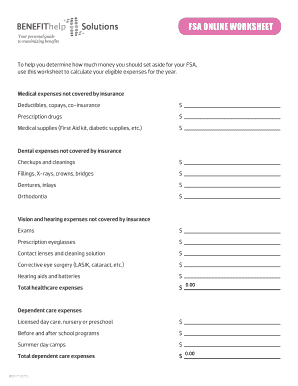 FSA Online Worksheet