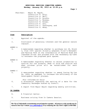 MUNICIPAL SERVICES COMMITTEE AGENDA Monday January 28 - calendar yellowknife