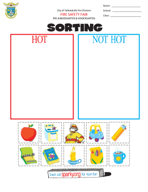 Fire Safety Fair Pre-Kindergarten and Kindergarten Form