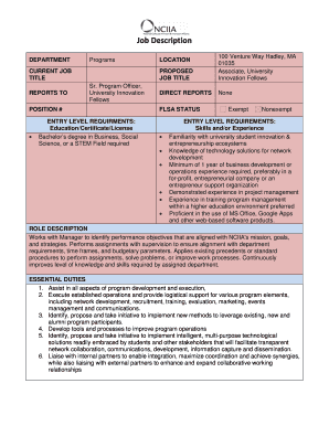 Job Description Template - nciiaorg