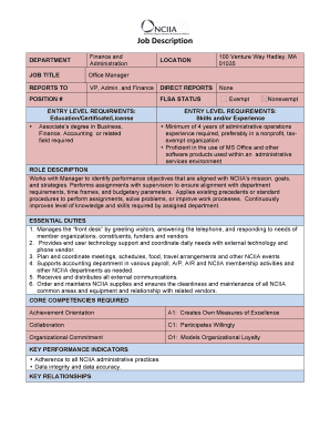 Office Manager Job Description