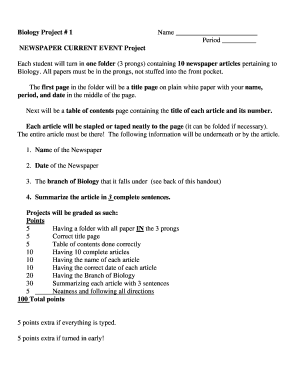 NEWSPAPER CURRENT EVENT Project 10 newspaper articles - cpet ufl