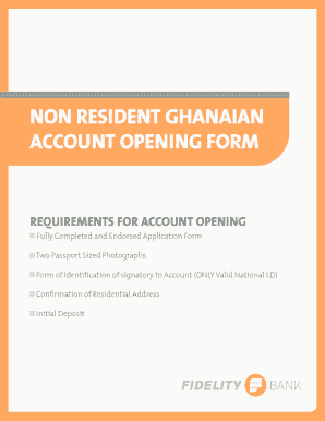 Non-Resident Ghanaian Account Opening Form