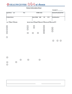 Patient Information Sheet