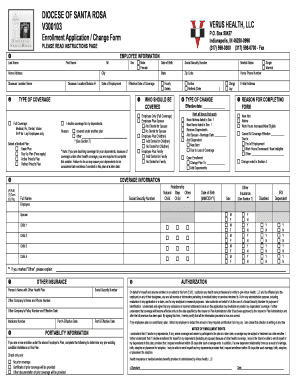 Diocese of Santa Rosa Enrollment Application Form