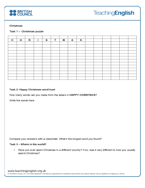 Christmas Activities Worksheet