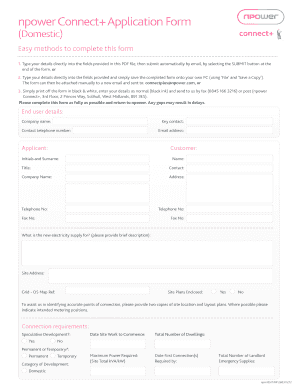 npower Connect+ Application Form