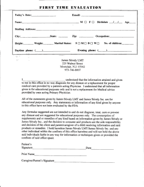 Patient Information and Disclaimer Form