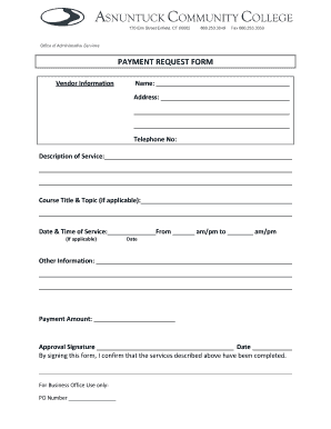 Payment Request Form