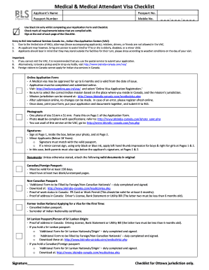 Medical Visa Checklist for Canada