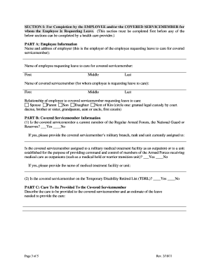 Colorado Certification for Serious Injury or Illness of Covered Servicemember