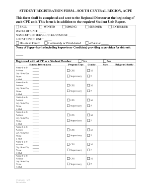 Student Registration Form