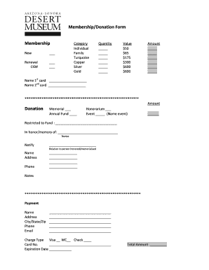 Membership Donation Form