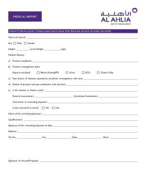 Medical Report for Senior Citizens