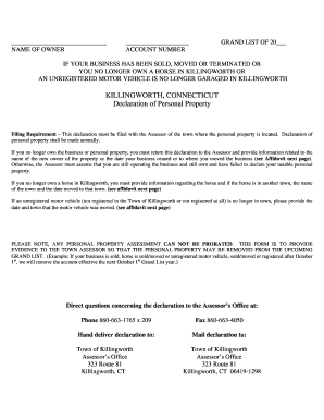 Declaration of Personal Property