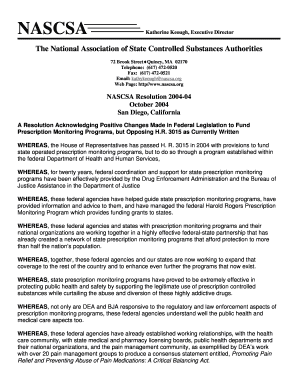 The National Association of State Controlled Substances - nascsa