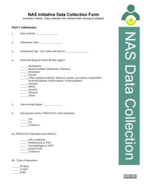 NAS Initiative Data Collection Form
