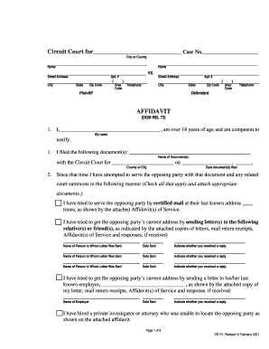 Affidavit of Service by Publication