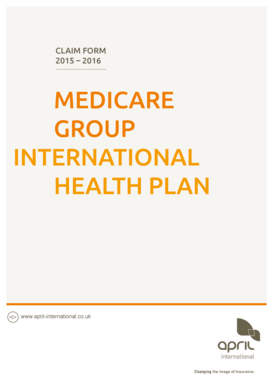 Medicare Group International Health Plan Claim Form