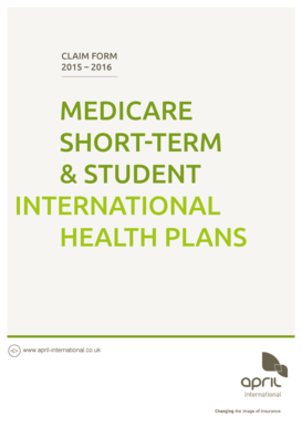 Medicare Short-Term & Student International Health Claim Form