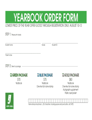 Yearbook Order Form