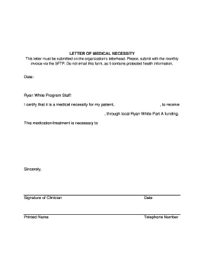 Letter of Medical Necessity