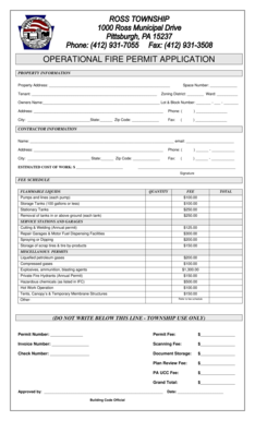 Operational Fire Permit Application