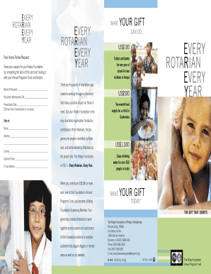 Rotary Foundation Annual Programs Fund Contribution Form