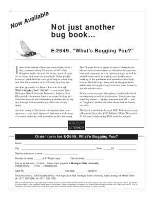 What’s Bugging You? Book Order Form