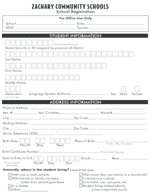 School Registration Form