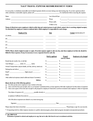 NALP Travel Expense Reimbursement Form