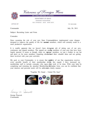 VFW Membership Data Update Form