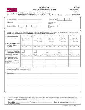STAMPEDE PR08 End of Treatment Form