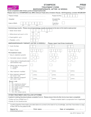 Stamped PR08 Treatment Form