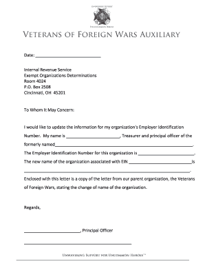IRS EIN Update Letter