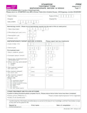 Stamped PR08 Treatment Form
