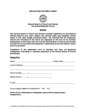 Employment Application Form