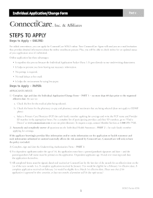 ConnectiCare Individual Application Form