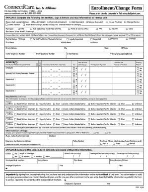ConnectiCare Health Plan Enrollment Form