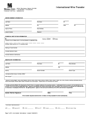 International Wire Transfer Form
