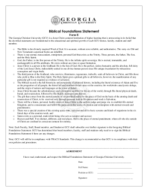 Biblical Foundations Statement Form E